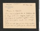 Nachlass Franz Steindachner, Briefkarte von Raffaelo Gestro an Franz Steindachner (25.05.1909), Inv.Nr. 158.03, Seite 1